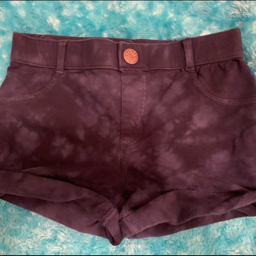 kids soft stretch circo shorts tie dye blue
